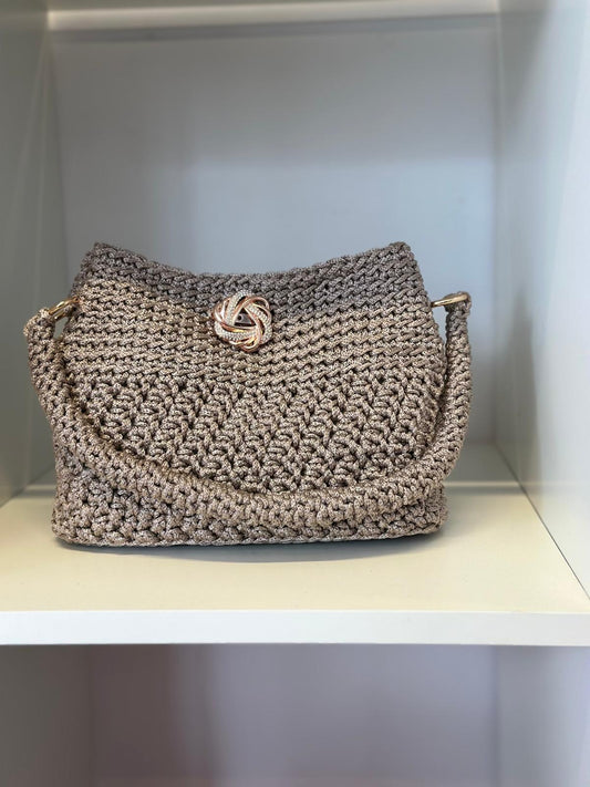 Handmade Crochet bag Light Camel