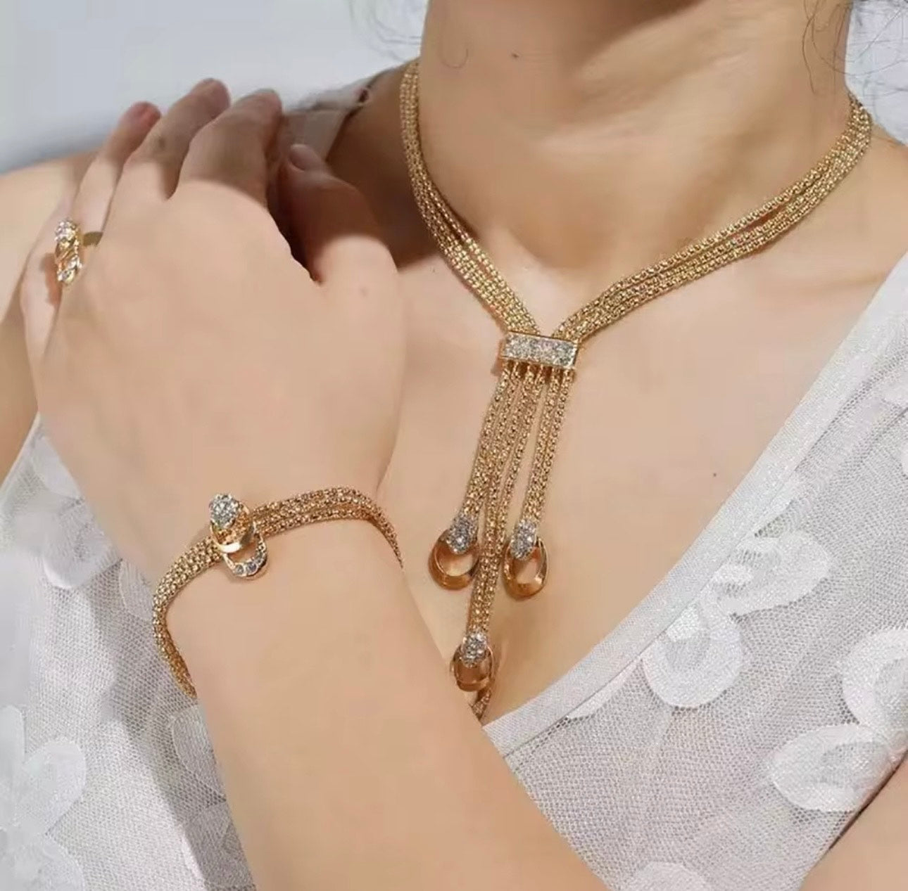 24k Gold Plated 4pcs Jewellery Set