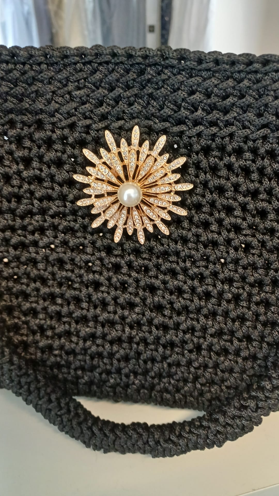 Handmade Crochet bag Black