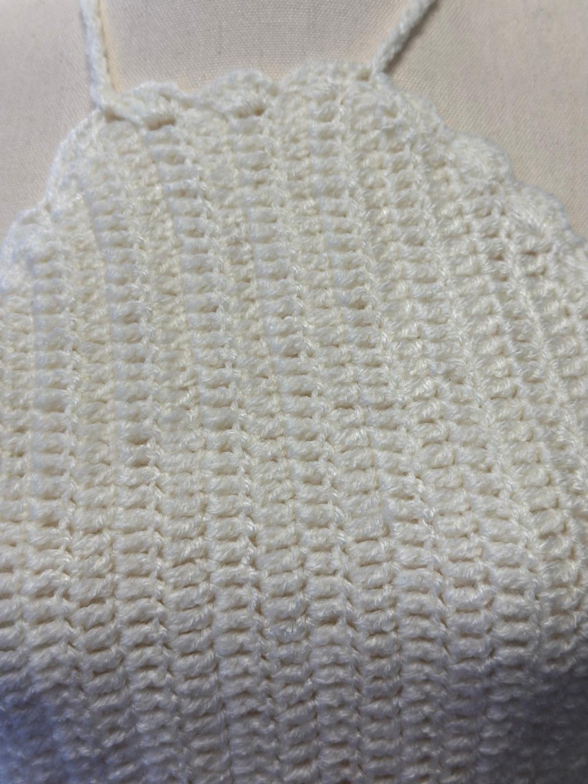 Offwhite Mini Crochet Summer Dress