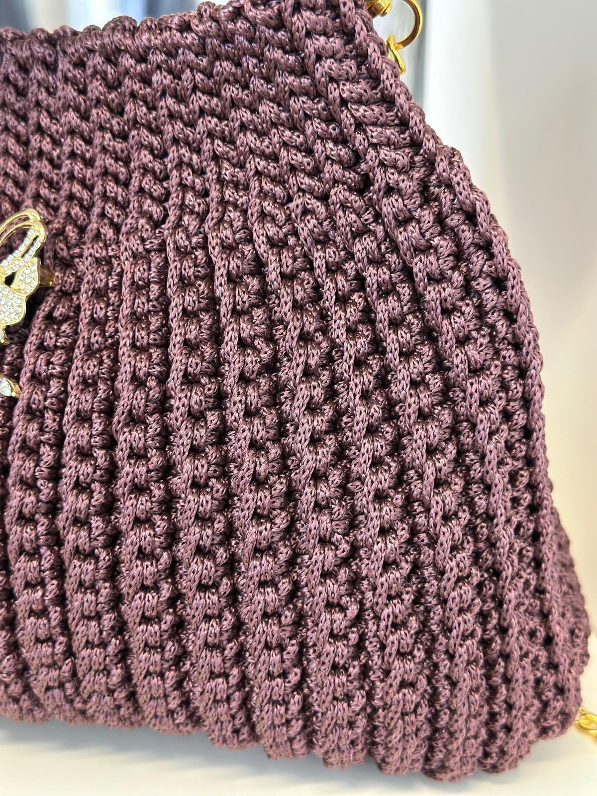 Handmade Crochet bag pastebean chainstrap