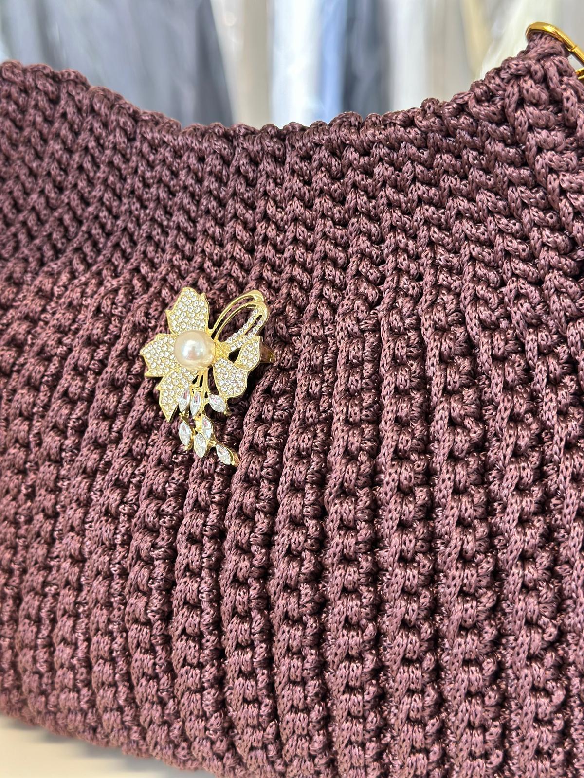 Handmade Crochet bag pastebean chainstrap