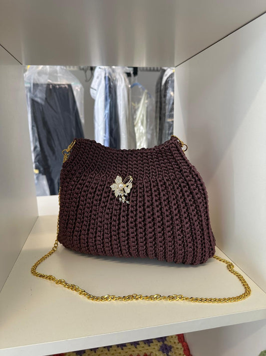 Handmade Crochet bag pastebean chainstrap